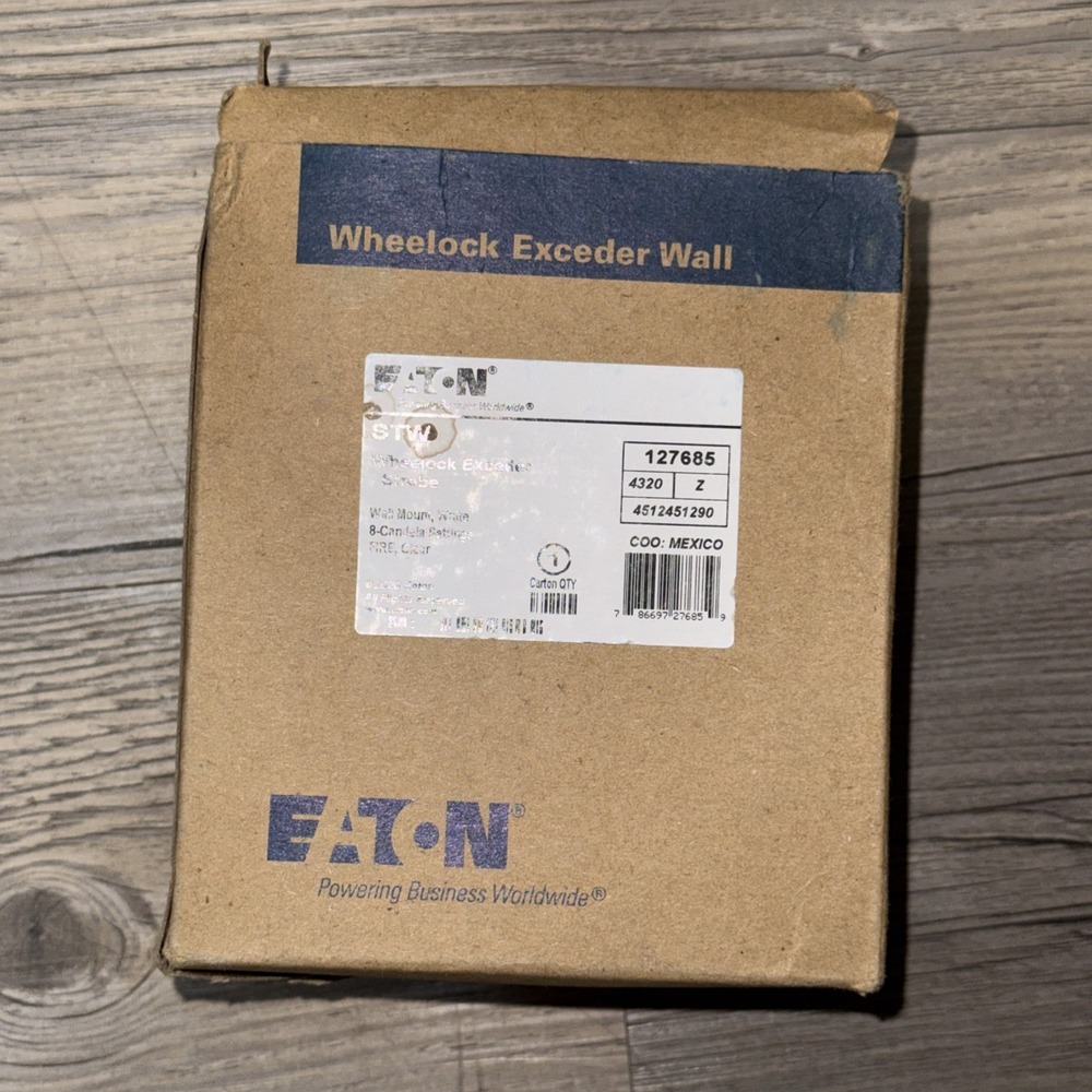 WHEELOCK EXCEDER Strobe 127685 WALL White Wall Mount, Clear
